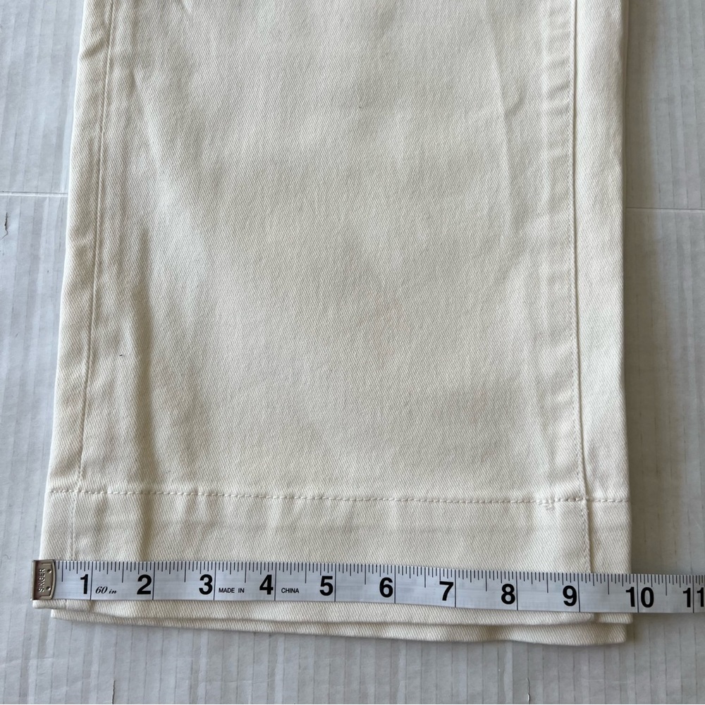 NWT Everlane Organic Cotton Wide Leg Cropped Pant Bone White 2 - Picture 15 of 16